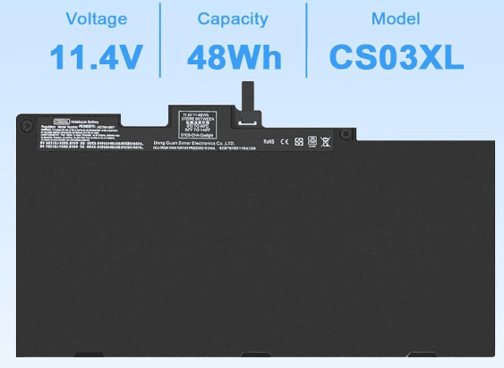 CS03XL Laptop Battery for HP EliteBook 840 G3 848 G3 850 G3 755 G3 745 G3 EliteBook 840 G4 848 G4 850 G4 755 G4 745 G4 ZBook 15u G3 CS03 Series 03046 XL 800231-1C1 800513-001 11.4V